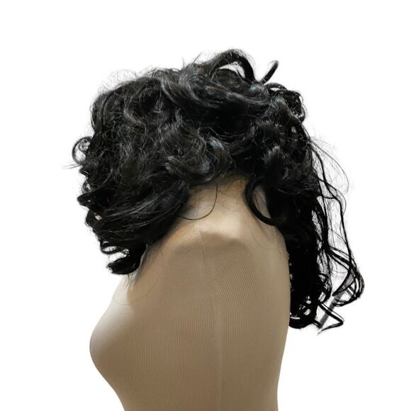 New without Tags Adult Size Black Curly Hair Wig - Picture 3 of 8
